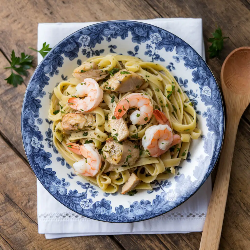 Shrimp and Chicken Scampi